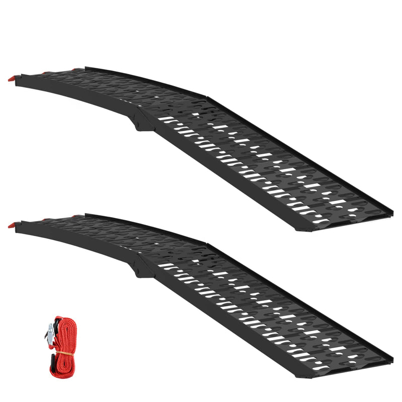 Load image into Gallery viewer, Vidaxl motorcycle ramp 680 kg 2 pcs zwart 222 x 28 x 5 cm aluminium