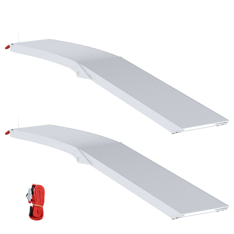 Load image into Gallery viewer, Vidaxl motorcycle ramp 680 kg 2 pcs zilver 205 x 28 x 5 cm aluminium