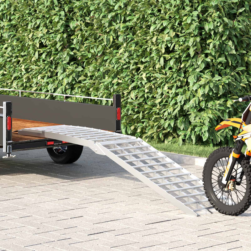 Load image into Gallery viewer, Vidaxl motorcycle ramp 680 kg zilver 230 x 44 x 5 cm aluminium
