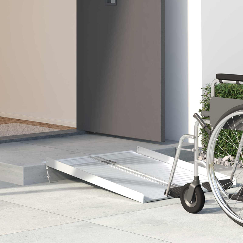 Load image into Gallery viewer, Vidaxl rolstoelhelling 270 kg zilver 92 x 73 x 5 cm aluminium