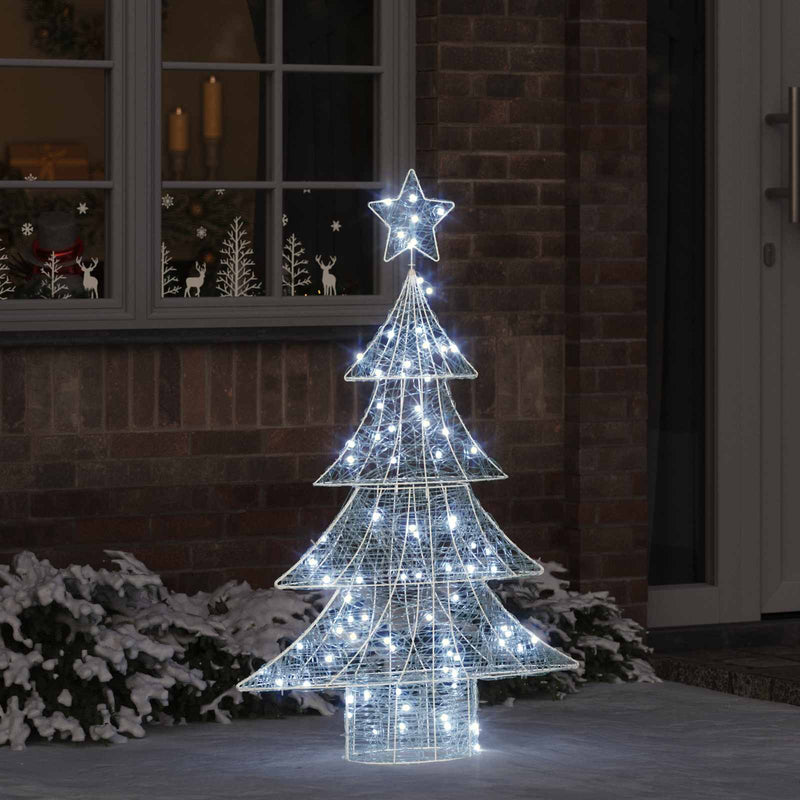 Load image into Gallery viewer, Vidaxl kerstboom met 100 led koudwit 120 cm acryl
