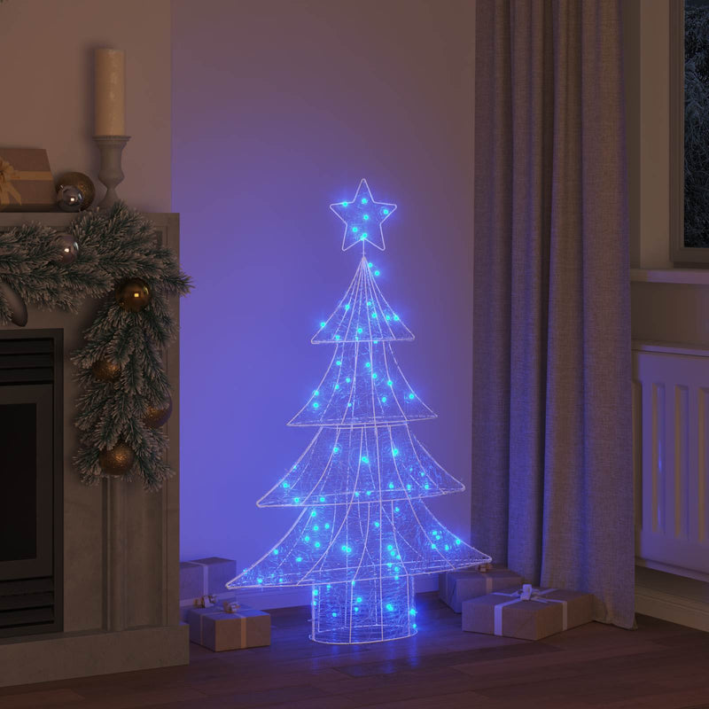 Load image into Gallery viewer, Vidaxl kerstboom met 100 led blauw 120 cm acryl