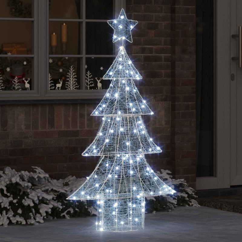 Load image into Gallery viewer, Vidaxl kerstboom met 160 led koudwit 150 cm acryl
