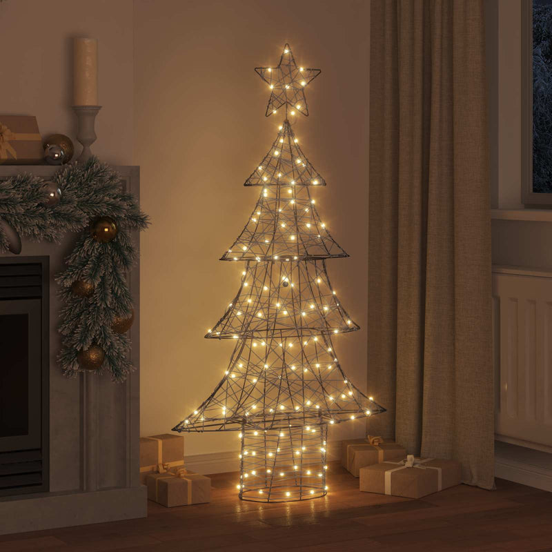 Load image into Gallery viewer, Vidaxl kerstboom met 160 led warmwit 150 cm rattan