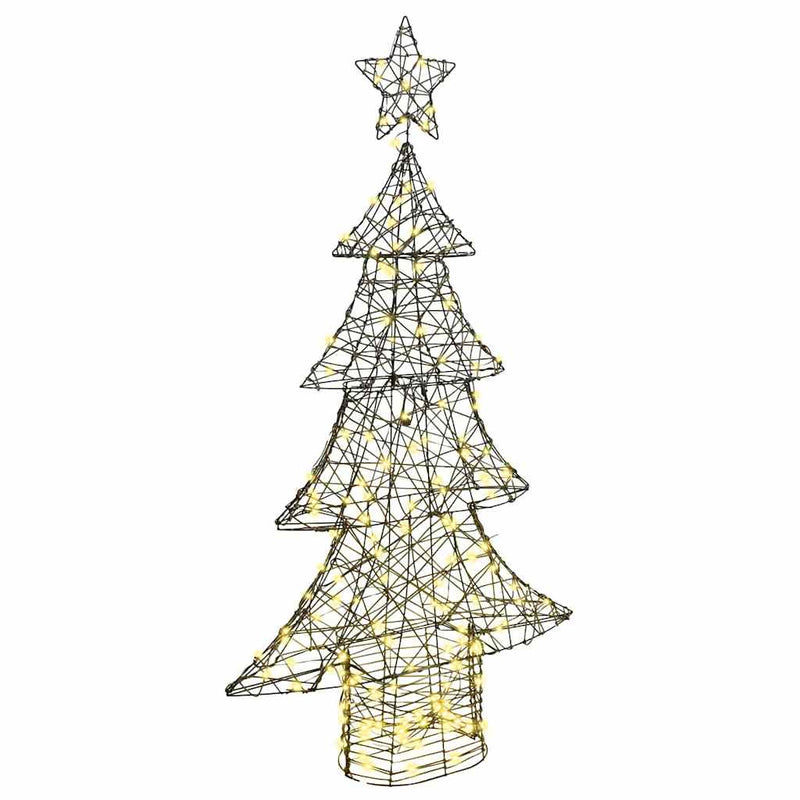 Load image into Gallery viewer, Vidaxl kerstboom met 160 led warmwit 150 cm rattan