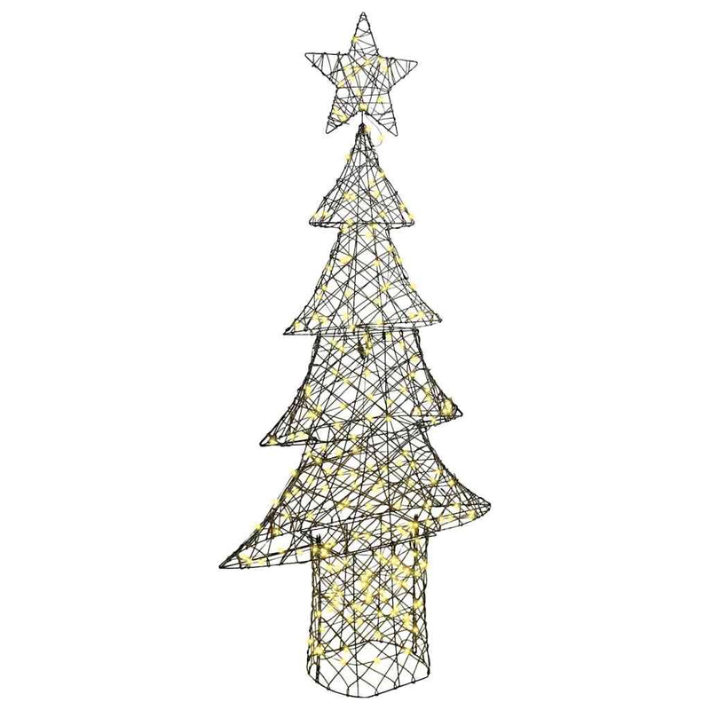 Load image into Gallery viewer, Vidaxl kerstboom met 240 led warmwit 180 cm rattan
