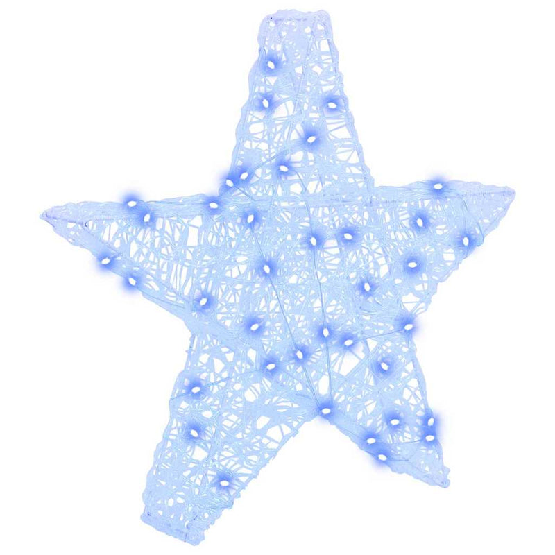 Load image into Gallery viewer, Vidaxl 3d ster met 50 led blauw 55 x 53,5 x 10 cm acryl