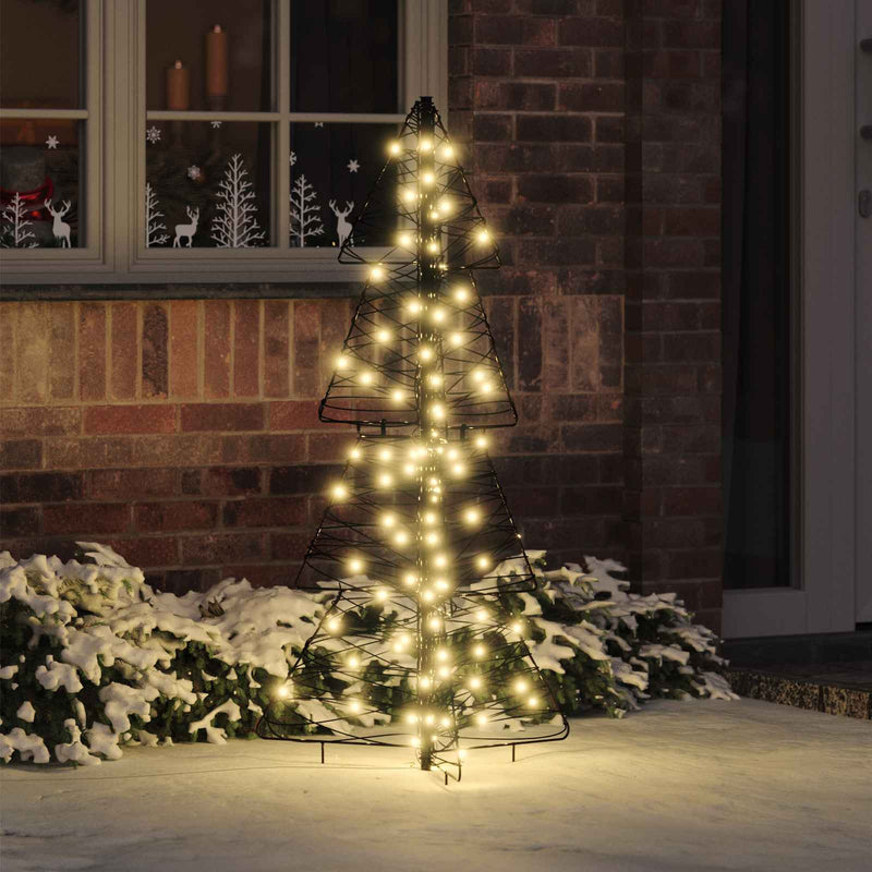 Load image into Gallery viewer, Vidaxl kerstboom met 100 led warmwit 120 cm rattan