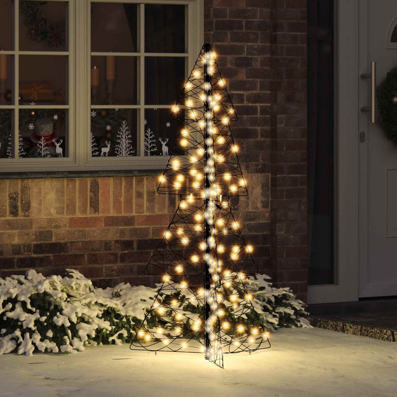 Load image into Gallery viewer, Vidaxl kerstboom met 160 led warmwit 150 cm rattan