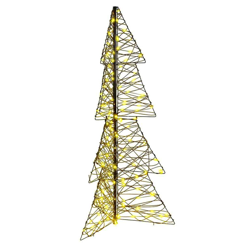 Load image into Gallery viewer, Vidaxl kerstboom met 160 led warmwit 150 cm rattan