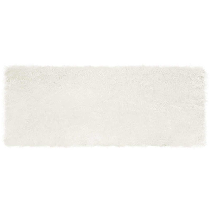 Load image into Gallery viewer, Vidaxl nep schapenvacht tapijt tafalla wit 80 x 200 cm polyester