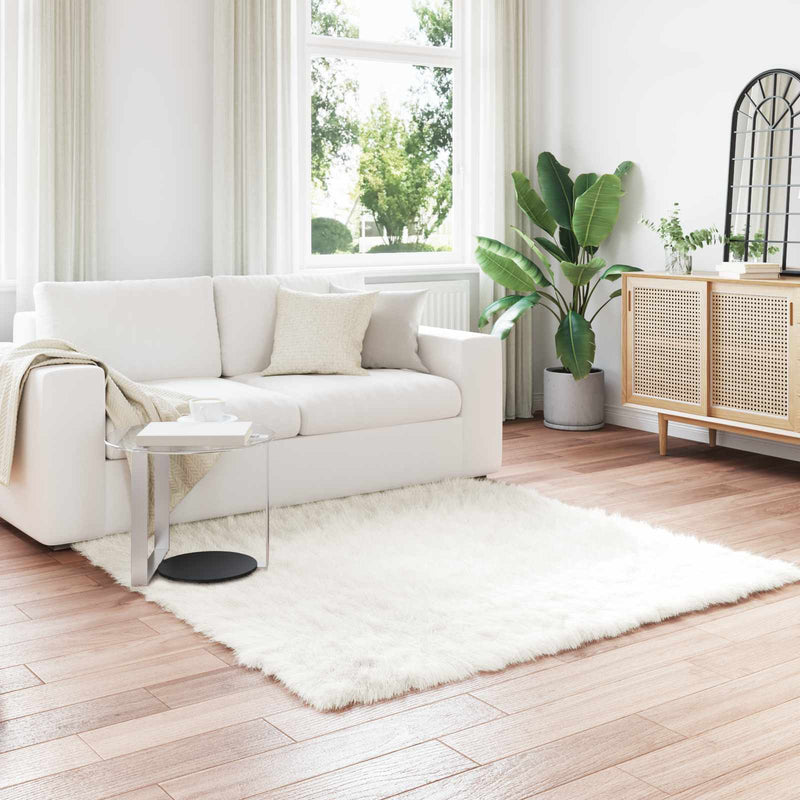 Load image into Gallery viewer, Vidaxl nep schapenvacht tapijt tafalla wit 120 x 120 cm polyester