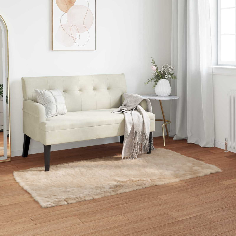 Load image into Gallery viewer, Vidaxl nep schapenvacht tapijt tafalla beige 80 x 150 cm polyester
