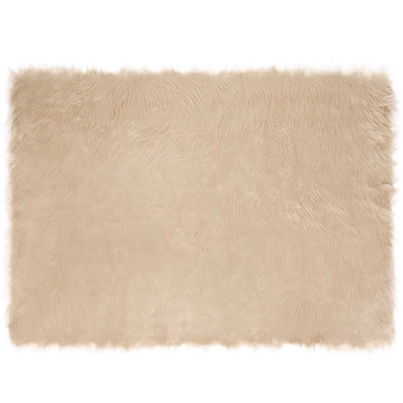 Load image into Gallery viewer, Vidaxl nep schapenvacht tapijt tafalla beige 120 x 170 cm polyester