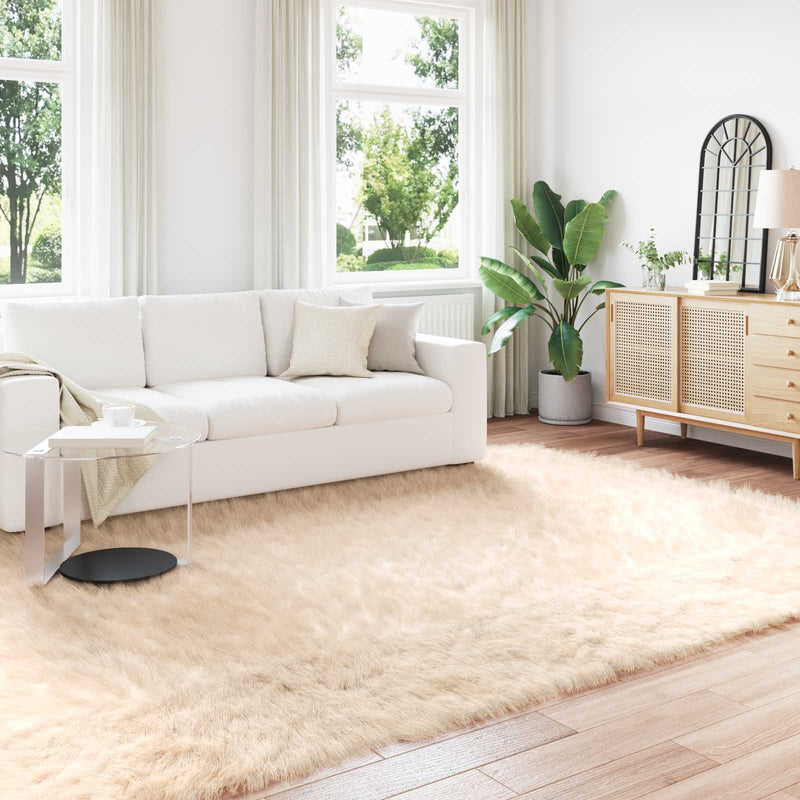 Load image into Gallery viewer, Vidaxl nep schapenvacht tapijt tafalla beige 240 x 340 cm polyester