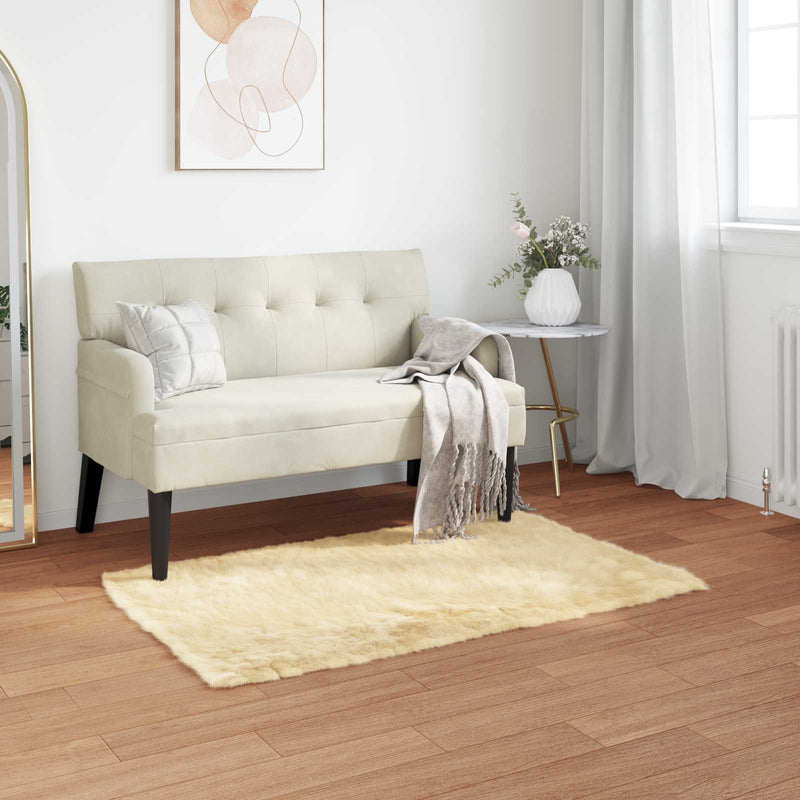 Load image into Gallery viewer, Vidaxl nep schapenvacht tapijt tafalla crème 60 x 110 cm polyester