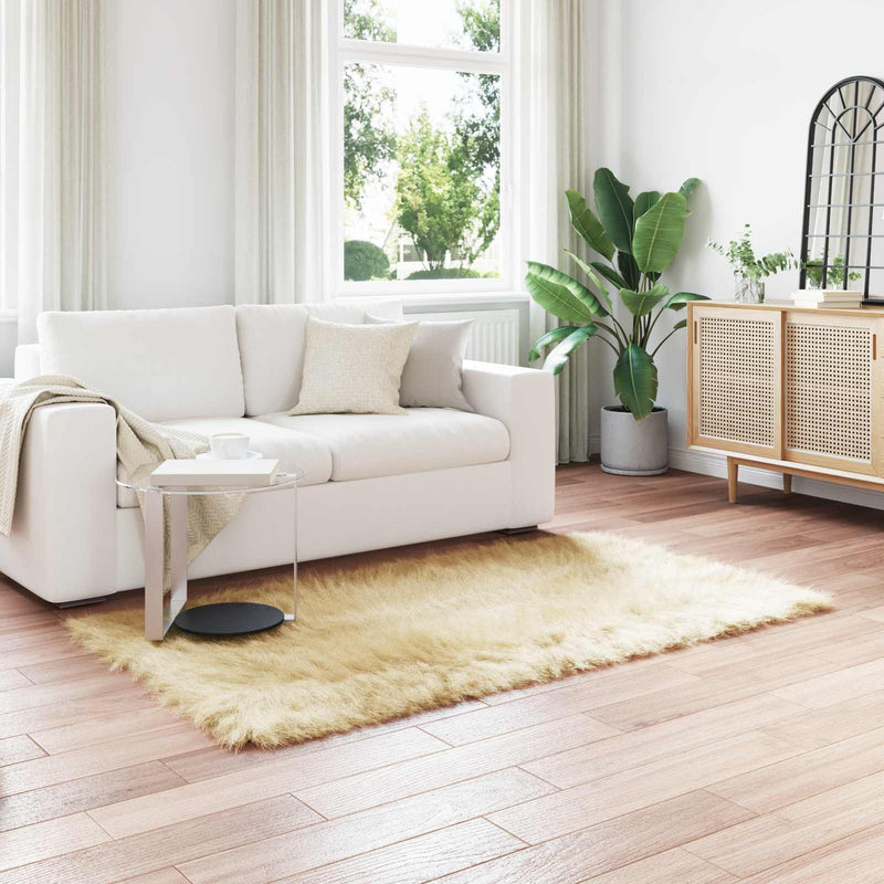 Load image into Gallery viewer, Vidaxl nep schapenvacht tapijt tafalla crème 120 x 170 cm polyester