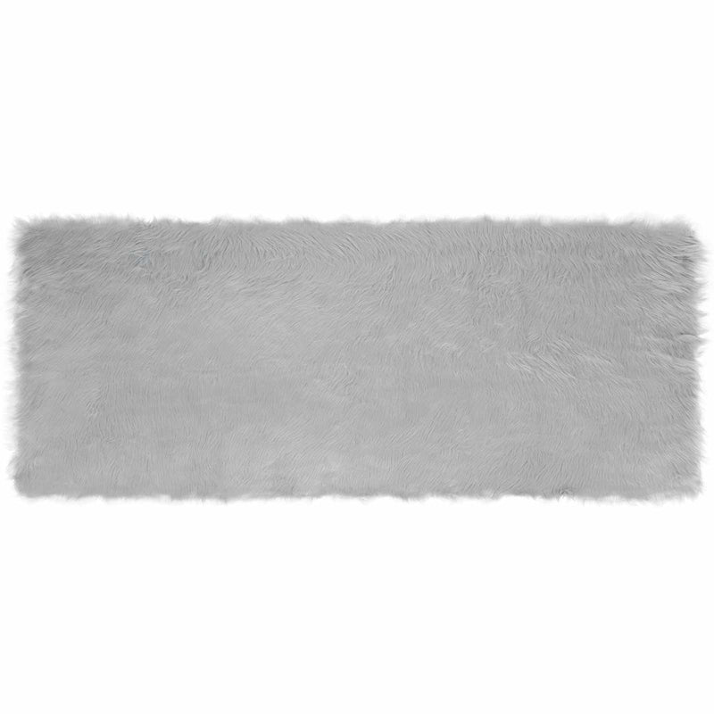 Load image into Gallery viewer, Vidaxl nep schapenvacht tapijt tafalla grijs 80 x 200 cm polyester