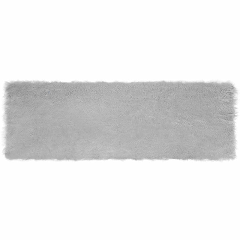 Load image into Gallery viewer, Vidaxl nep schapenvacht tapijt tafalla grijs 80 x 250 cm polyester