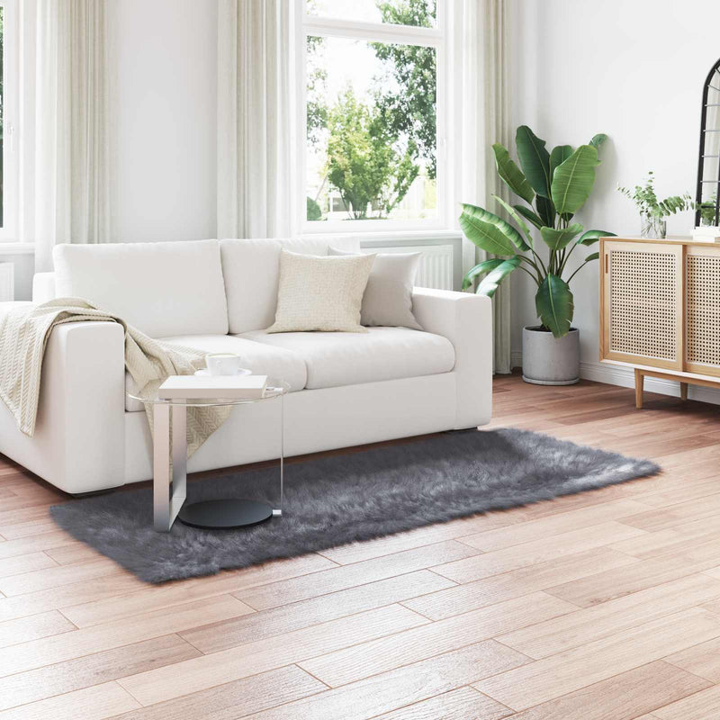 Load image into Gallery viewer, Vidaxl nep schapenvacht tapijt tafalla antraciet 100 x 200 cm