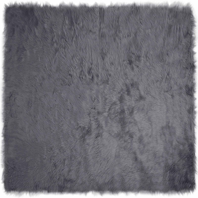 Load image into Gallery viewer, Vidaxl nep schapenvacht tapijt tafalla antraciet 160 x 160 cm