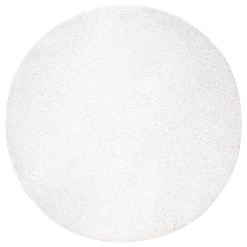 Load image into Gallery viewer, Vidaxl nep konijnenbont tapijt olite wit ø 100 cm polyester