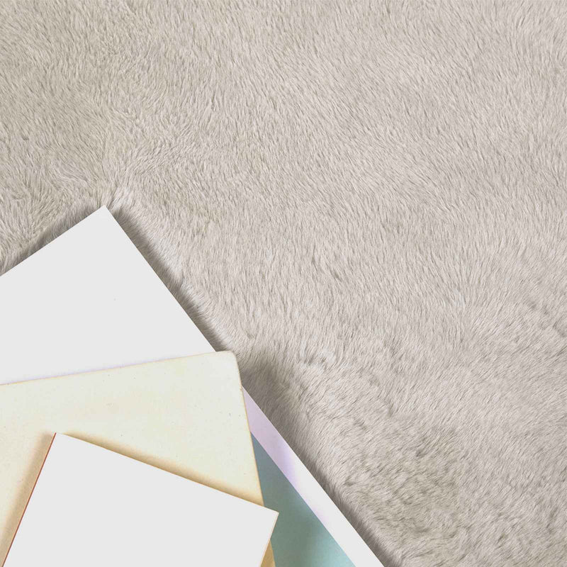 Load image into Gallery viewer, Vidaxl nep konijnenbont tapijt olite beige 80 x 150 cm polyester