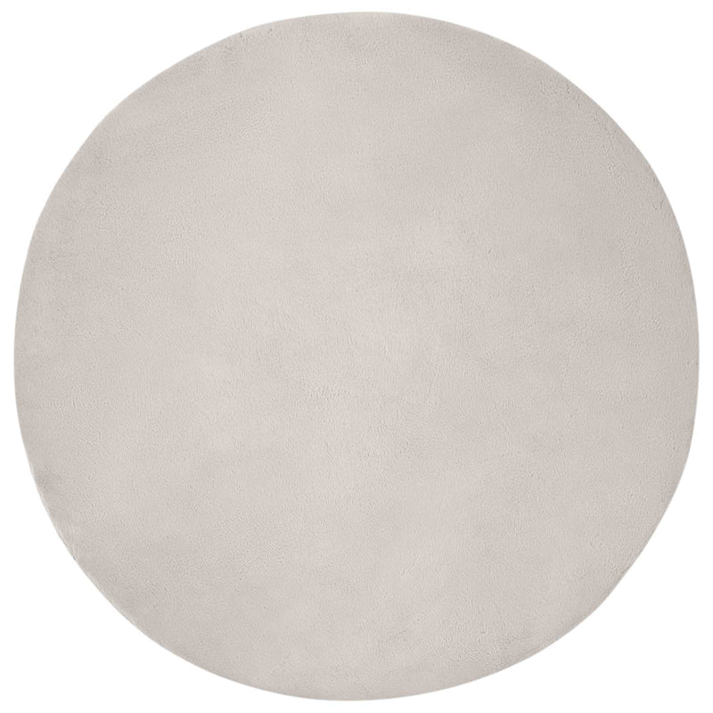 Load image into Gallery viewer, Vidaxl nep konijnenbont tapijt olite beige ø 120 cm polyester