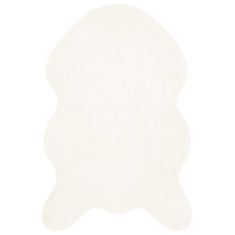 Load image into Gallery viewer, Vidaxl nep konijnenbont tapijt olite crème 80 x 120 cm polyester