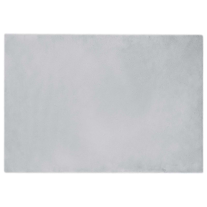 Load image into Gallery viewer, Vidaxl nep konijnenbont tapijt olite grijs 140 x 200 cm polyester