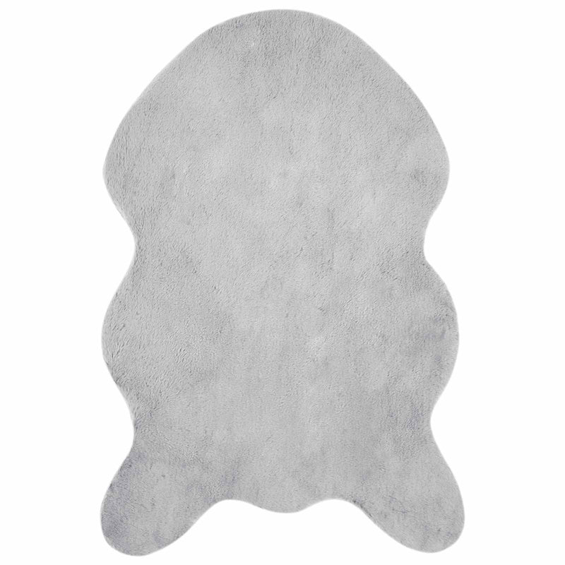 Load image into Gallery viewer, Vidaxl nep konijnenbont tapijt olite grijs 80 x 120 cm polyester