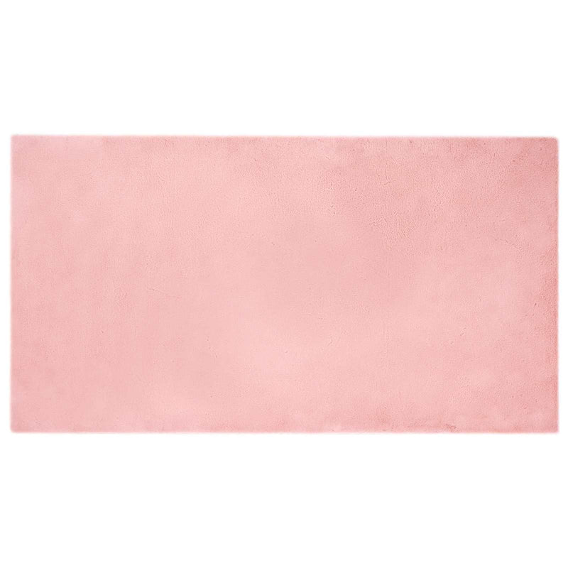 Load image into Gallery viewer, Vidaxl nep konijnenbont tapijt olite roze 60 x 110 cm polyester