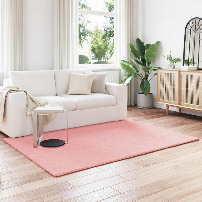 Load image into Gallery viewer, Vidaxl nep konijnenbont tapijt olite roze 160 x 230 cm polyester