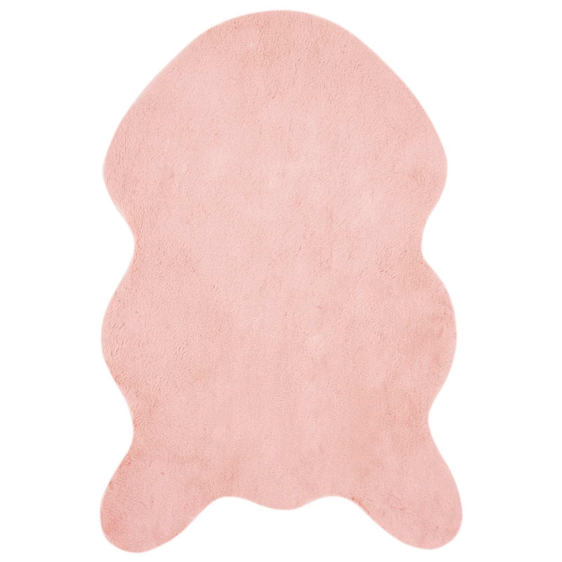 Load image into Gallery viewer, Vidaxl nep konijnenbont tapijt olite roze 60 x 90 cm polyester