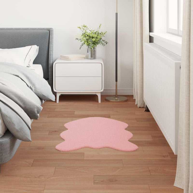 Load image into Gallery viewer, Vidaxl nep konijnenbont tapijt olite roze 80 x 120 cm polyester