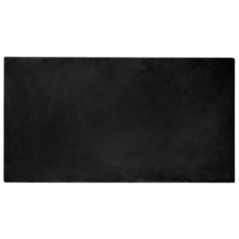 Load image into Gallery viewer, Vidaxl nep konijnenbont tapijt olite zwart 60 x 110 cm polyester