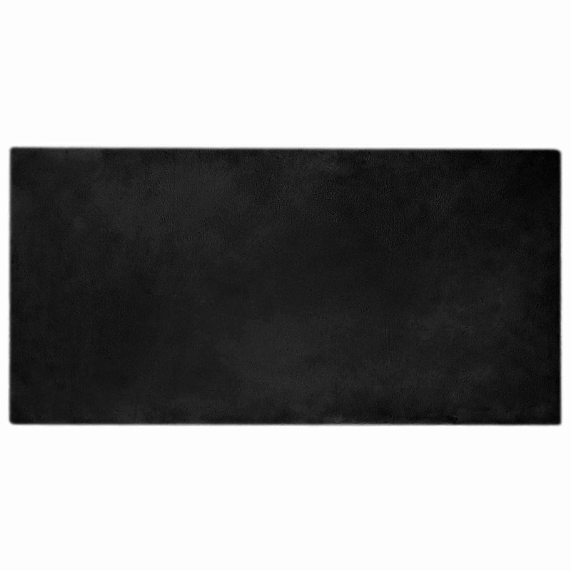 Load image into Gallery viewer, Vidaxl nep konijnenbont tapijt olite zwart 100 x 200 cm polyester
