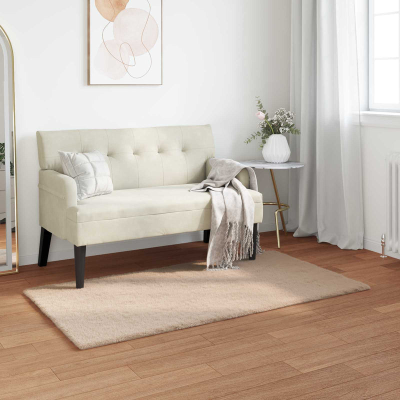 Load image into Gallery viewer, Vidaxl nep konijnenbont tapijt olite taupe 60 x 110 cm polyester