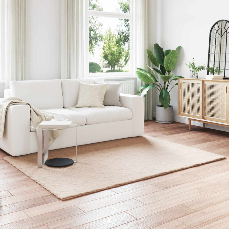 Load image into Gallery viewer, Vidaxl nep konijnenbont tapijt olite taupe 160 x 230 cm polyester