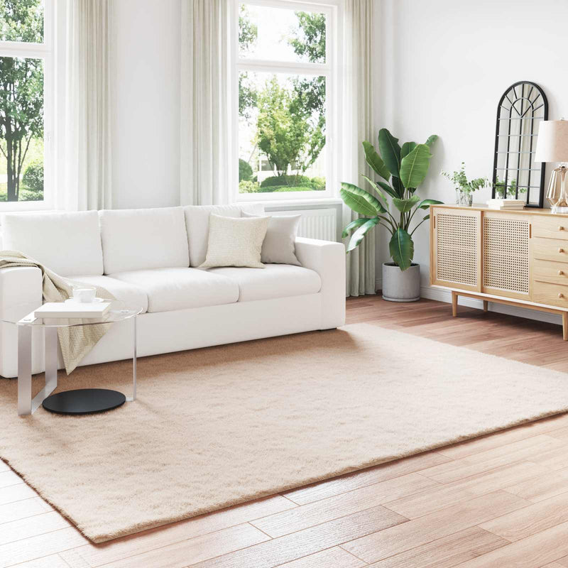 Load image into Gallery viewer, Vidaxl nep konijnenbont tapijt olite taupe 200 x 280 cm polyester