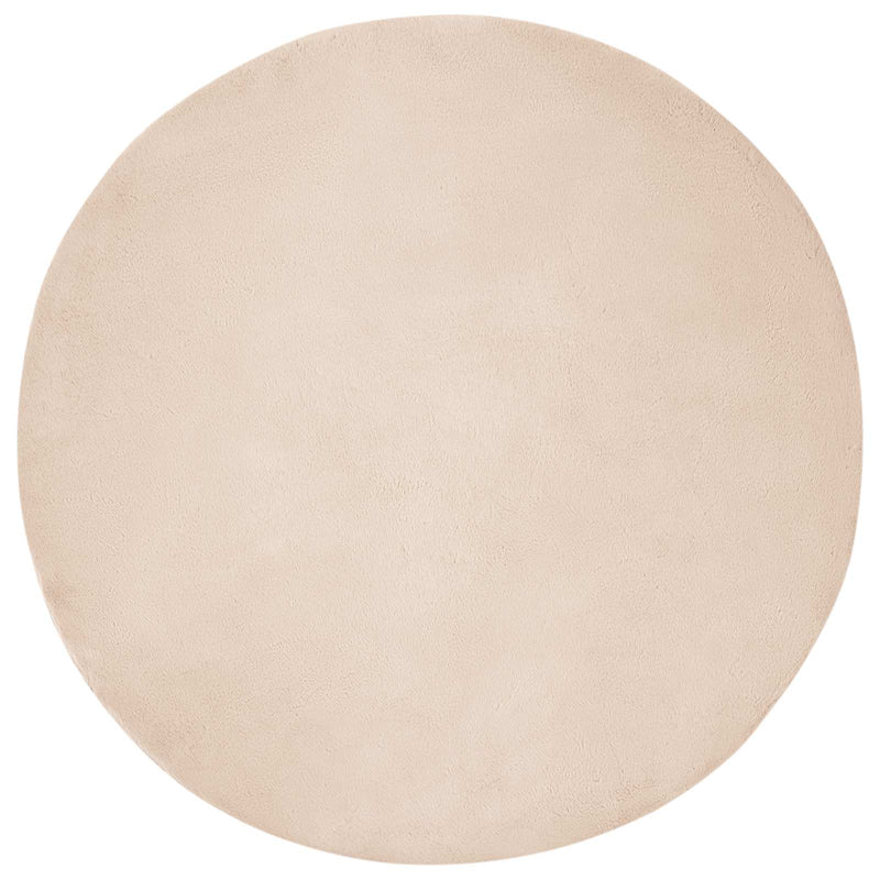 Load image into Gallery viewer, Vidaxl nep konijnenbont tapijt olite taupe ø 120 cm polyester