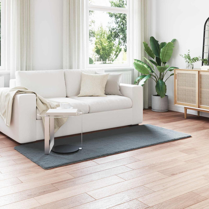 Load image into Gallery viewer, Vidaxl nep konijnenbont tapijt olite antraciet 100 x 200 cm polyester