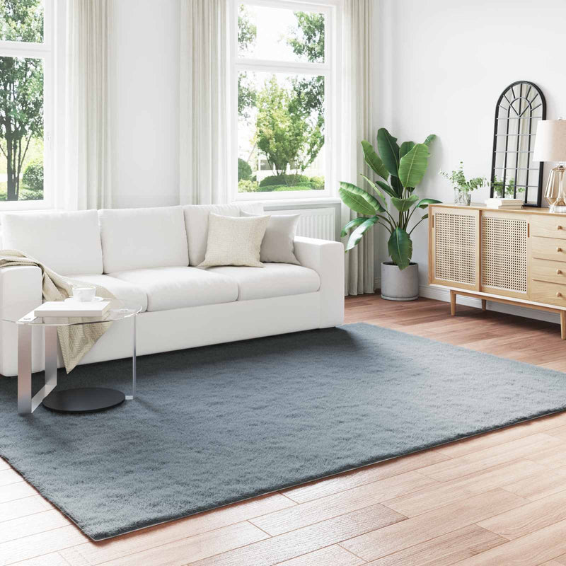 Load image into Gallery viewer, Vidaxl nep konijnenbont tapijt olite antraciet 200 x 280 cm polyester