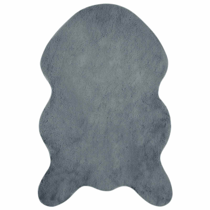 Load image into Gallery viewer, Vidaxl nep konijnenbont tapijt olite antraciet 50 x 80 cm polyester