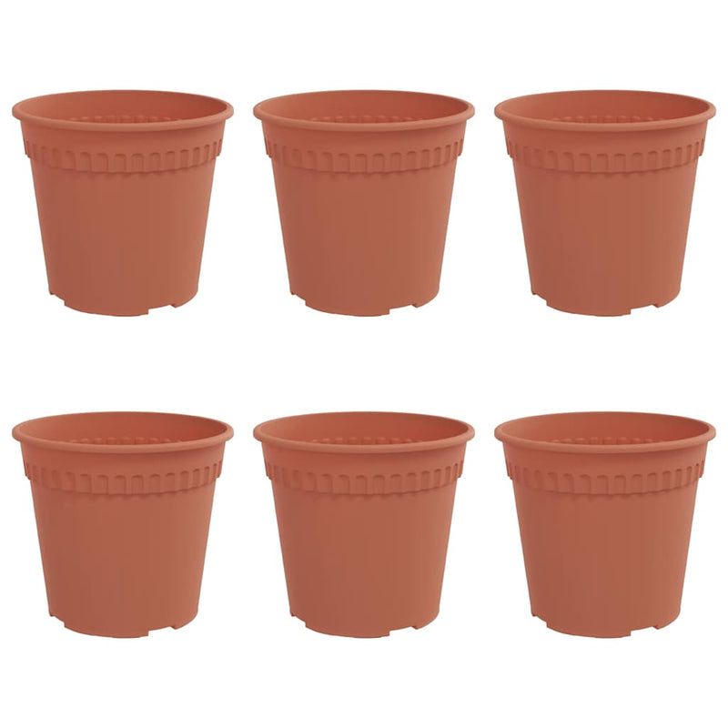 Load image into Gallery viewer, Vidaxl ronde bloempot 6 pcs baksteenrood ø 17 x 14 cm kunststof