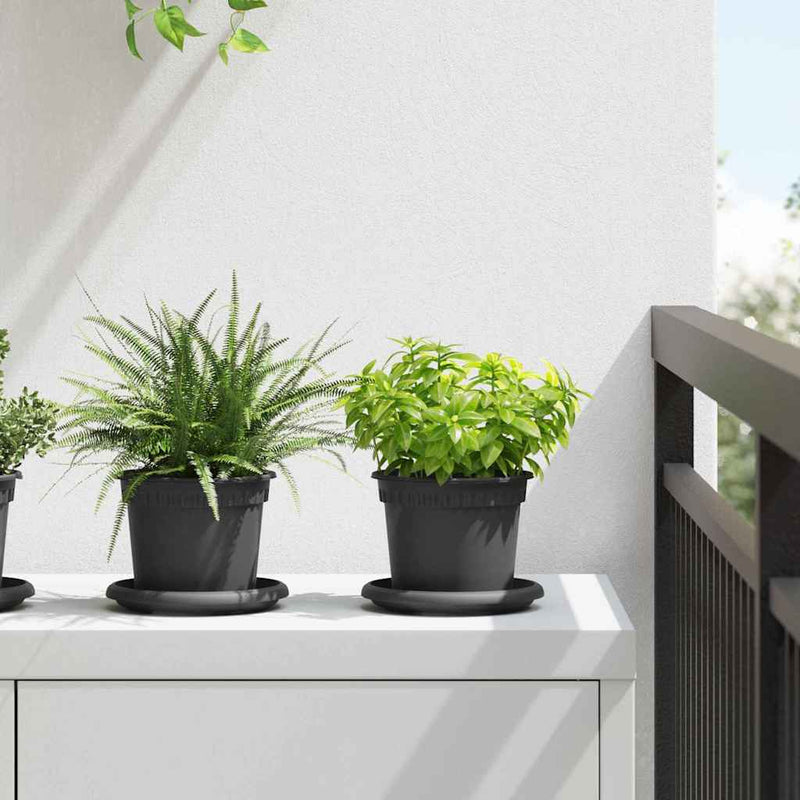 Load image into Gallery viewer, Vidaxl ronde bloempot 6 pcs zwart ø 12,5 x 10 cm kunststof