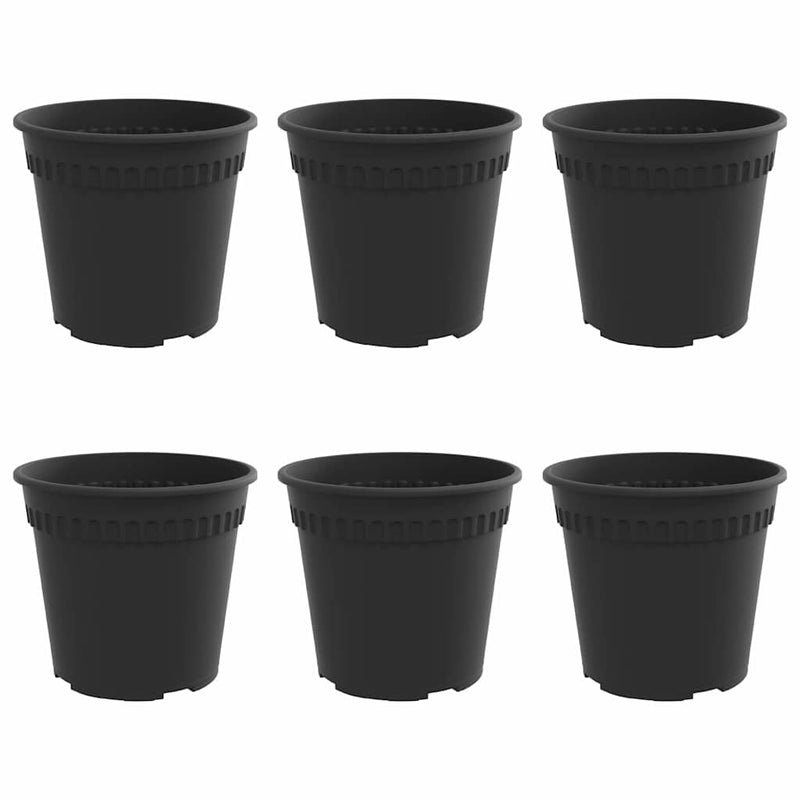 Load image into Gallery viewer, Vidaxl ronde bloempot 6 pcs zwart ø 17 x 14 cm kunststof