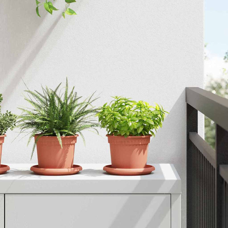 Load image into Gallery viewer, Vidaxl ronde bloempot 24 pcs baksteenrood ø 12,5 x 10 cm kunststof