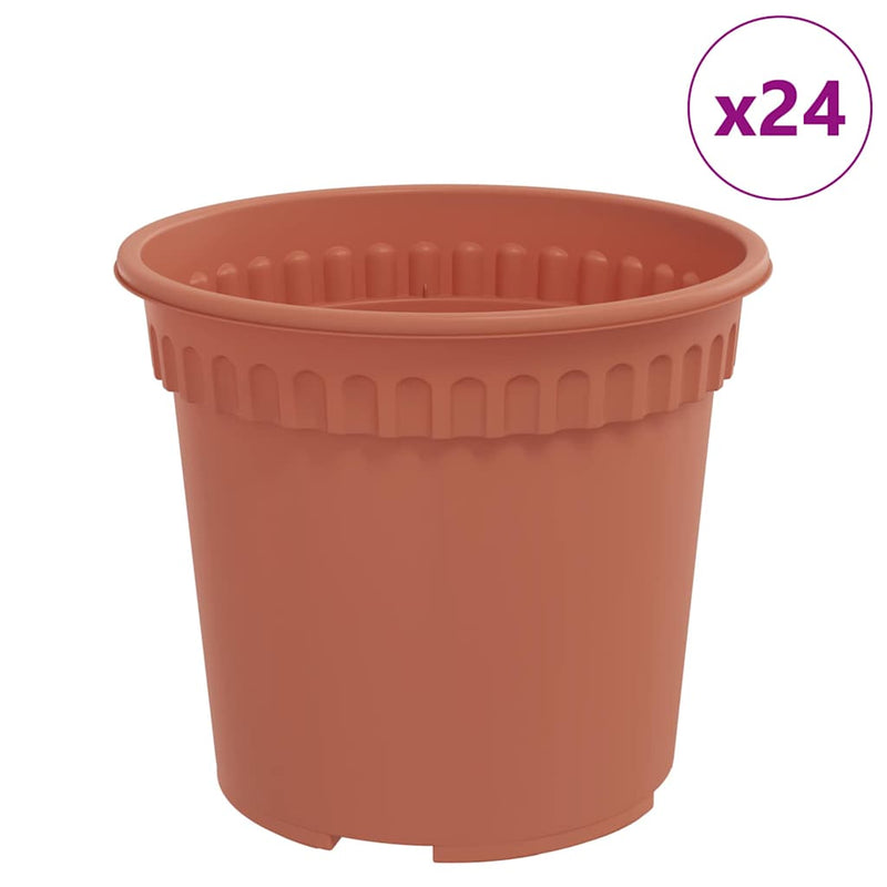 Load image into Gallery viewer, Vidaxl ronde bloempot 24 pcs baksteenrood ø 15 x 12 cm kunststof