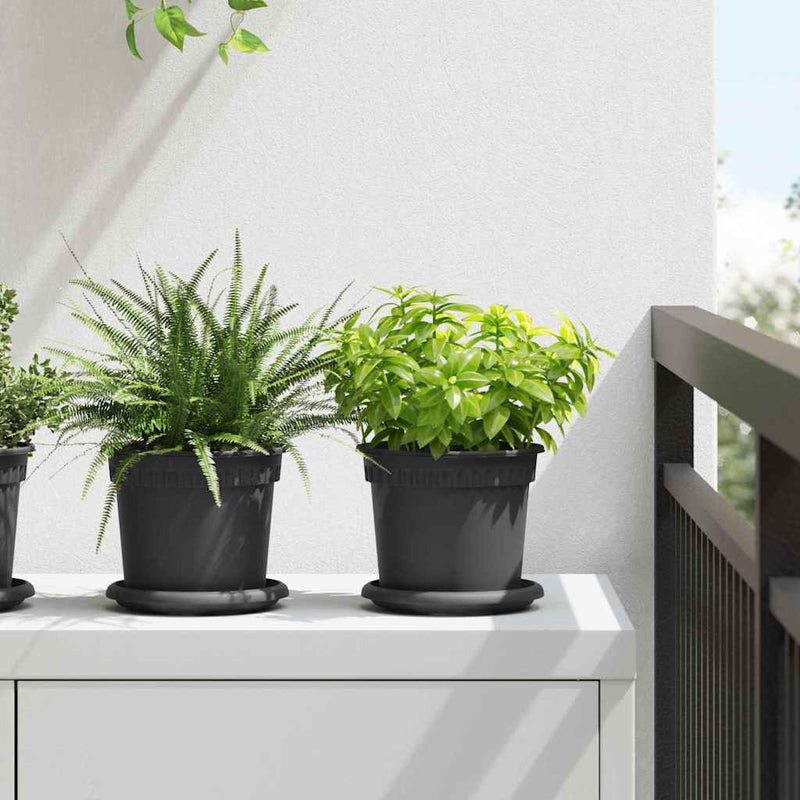 Load image into Gallery viewer, Vidaxl ronde bloempot 24 pcs zwart ø 15 x 12 cm kunststof